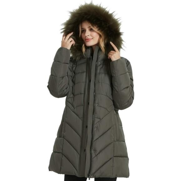 Women's Winter Warm Thicken Long Outwear Pockets Coat Parka Jacket XS-XXL - Picture 3 of 6